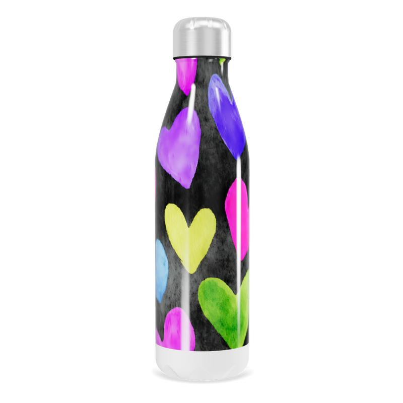 Garrafa Inox - Corações Coloridos