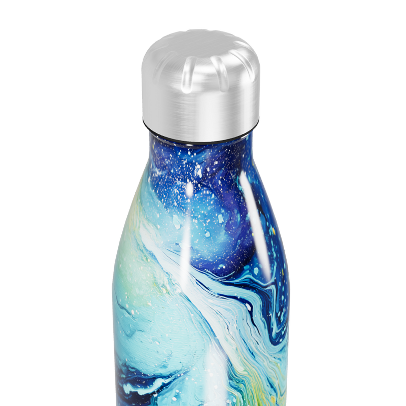 Garrafa Inox - Estampa Azul e Verde