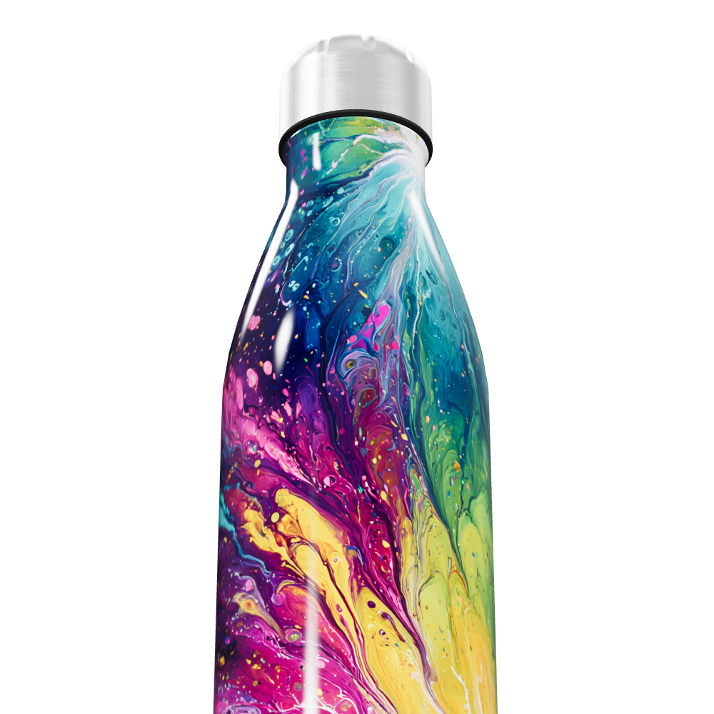 Garrafa Inox - Estampa Multicolorida