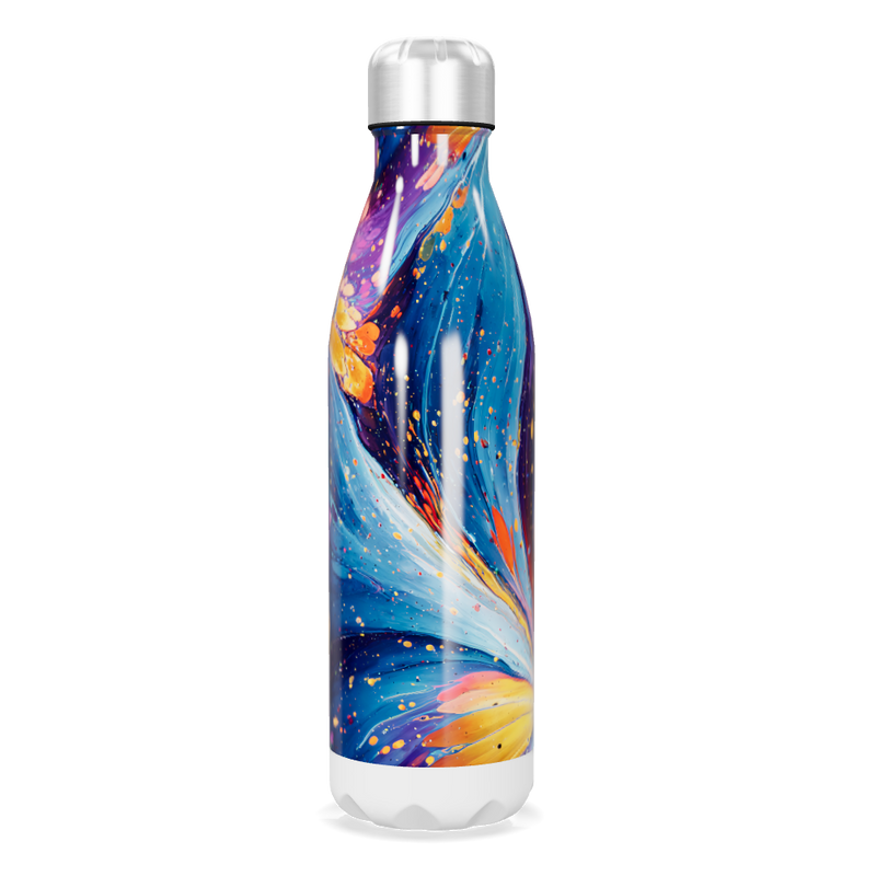 Garrafa Inox - Estampa Abstrata Colorida