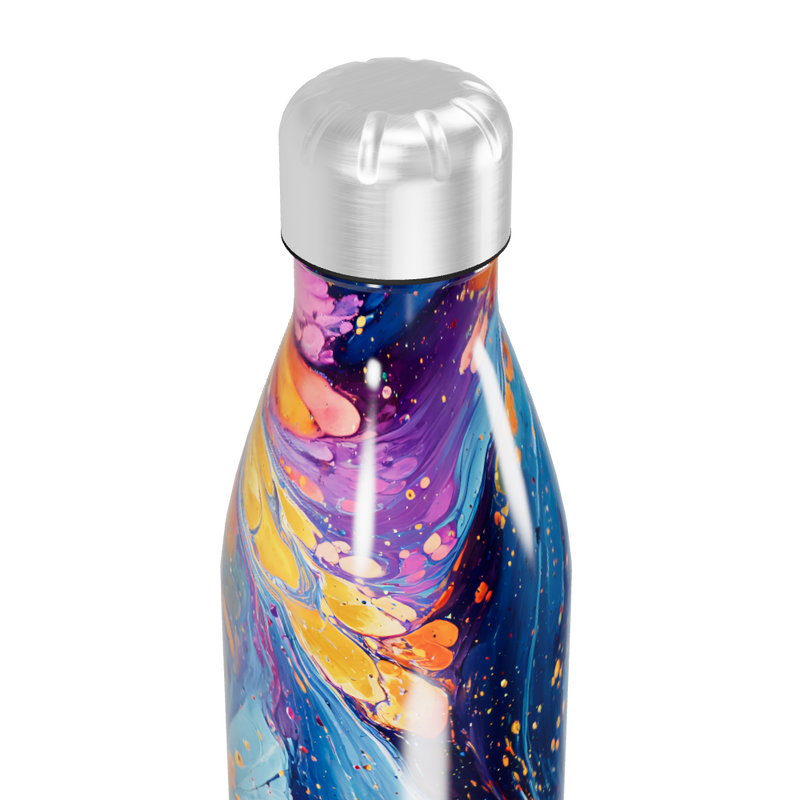 Garrafa Inox - Estampa Abstrata Colorida