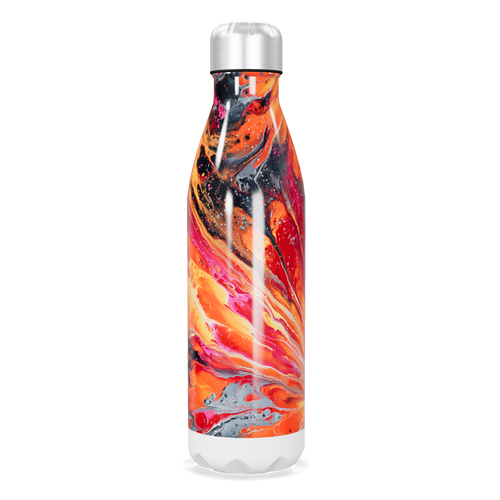 Garrafa Inox - Estampa Abstrata Colorida