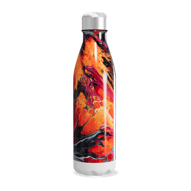 Garrafa Inox - Estampa Abstrata Colorida