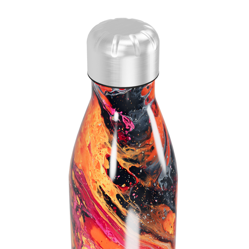 Garrafa Inox - Estampa Abstrata Colorida