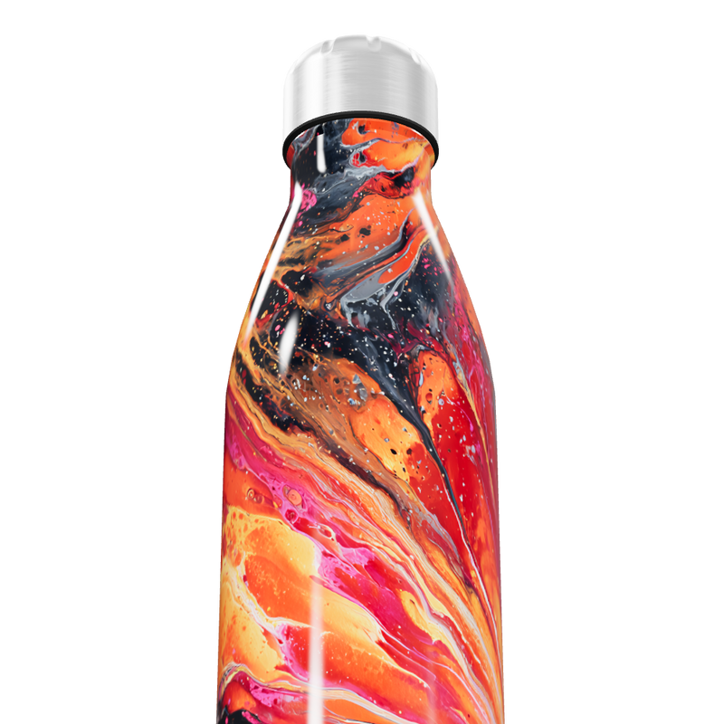 Garrafa Inox - Estampa Abstrata Colorida