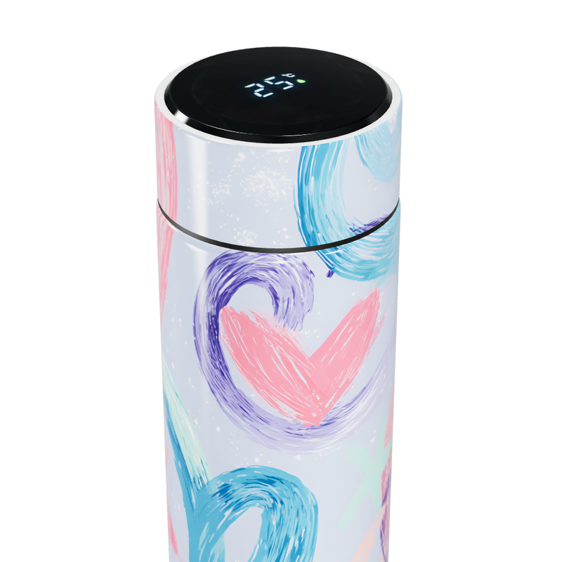 Garrafa Térmica Touch - Estampa Colorida Abstrata