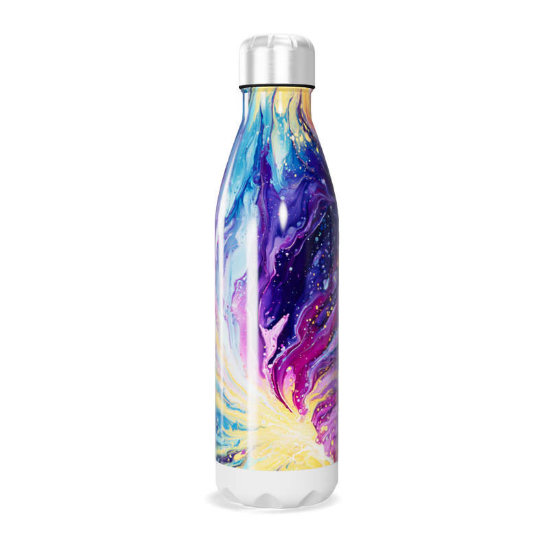 Garrafa Inox - Estampa Marmorizada Colorida