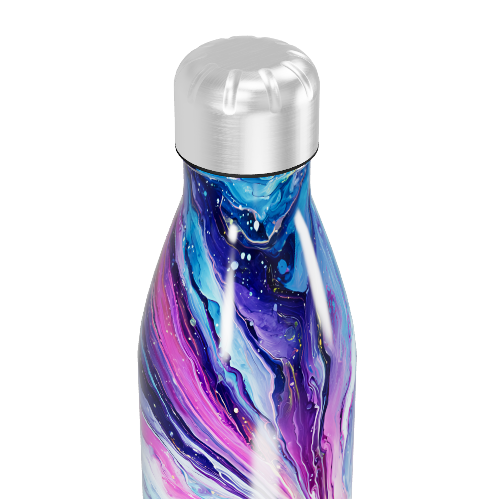 Garrafa Inox - Estampa Marmorizada Colorida