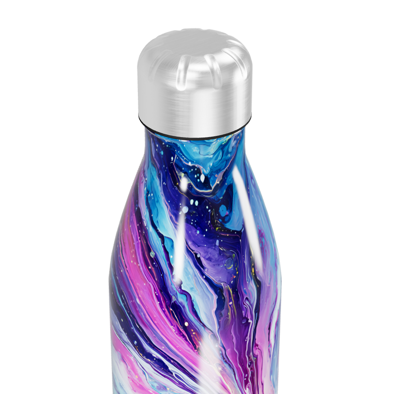 Garrafa Inox - Estampa Marmorizada Colorida
