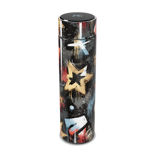 Garrafa Térmica Touch - Estampa Estrelas Coloridas