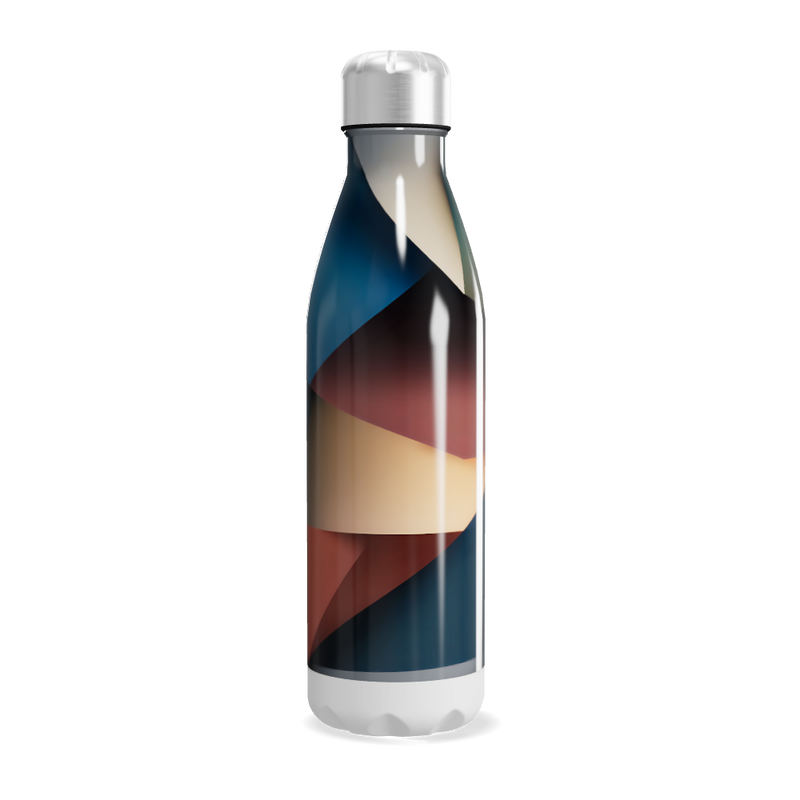 Garrafa Inox - Estampa Abstrata Multicolorida