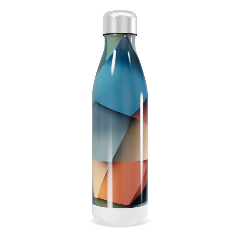 Garrafa Inox - Estampa Abstrata Multicolorida