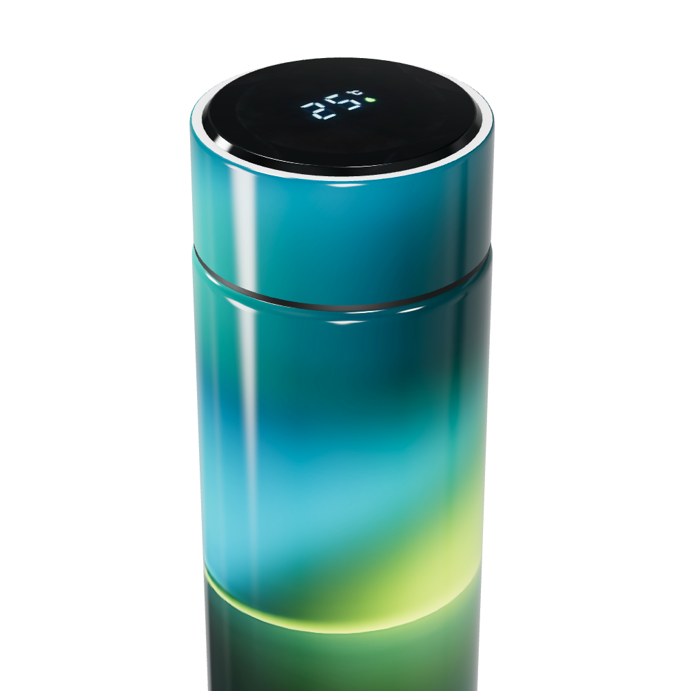 Garrafa Térmica Touch - Degradê Azul Verde