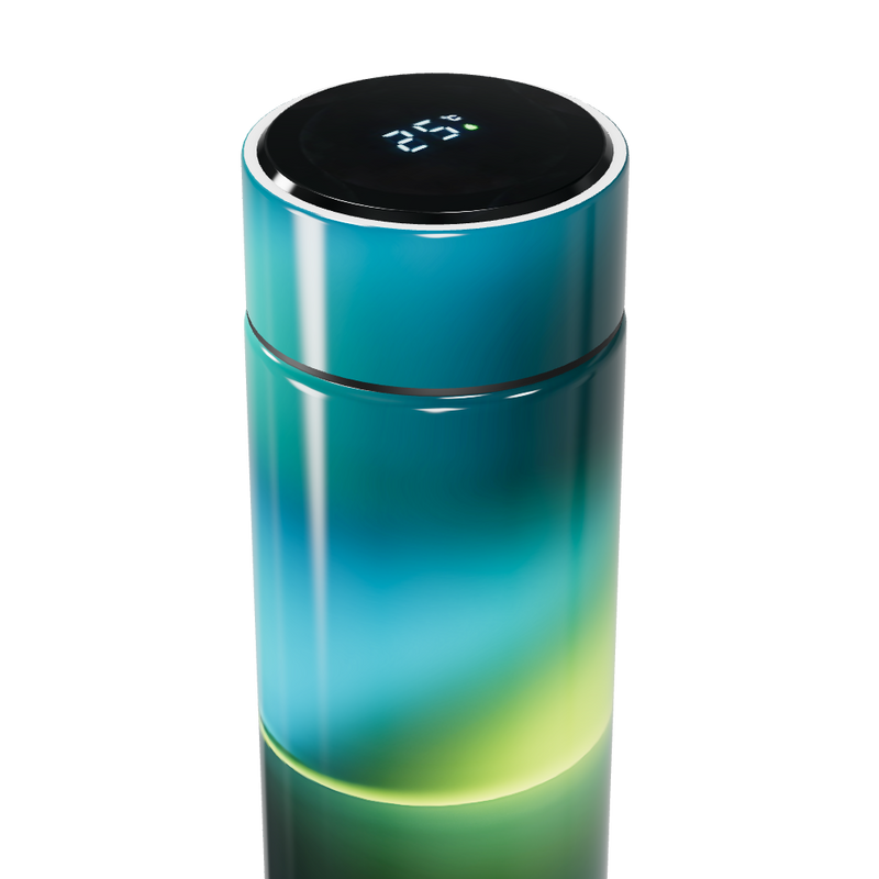 Garrafa Térmica Touch - Degradê Azul Verde
