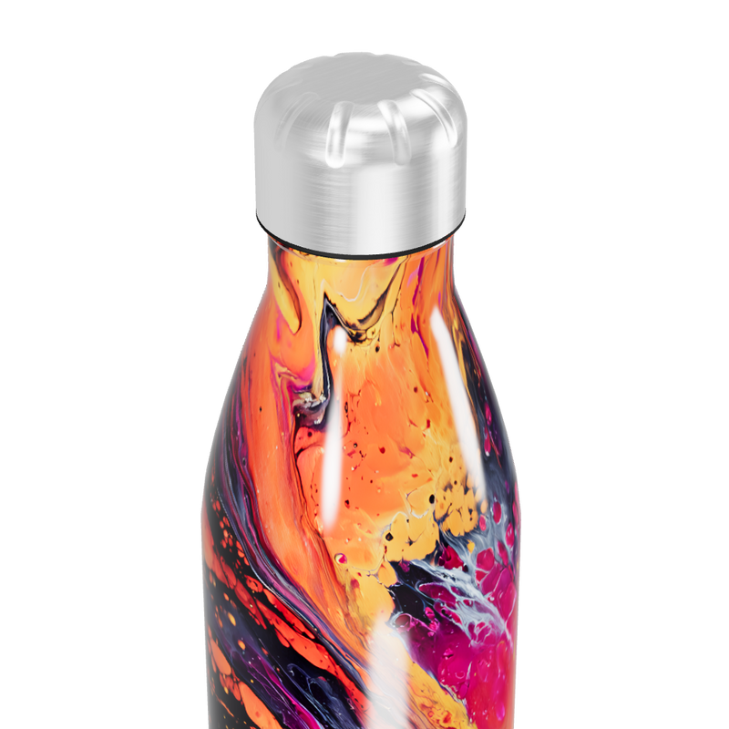 Garrafa Inox - Estampa Colorida Abstrata