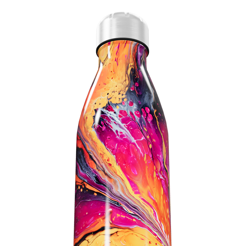 Garrafa Inox - Estampa Colorida Abstrata