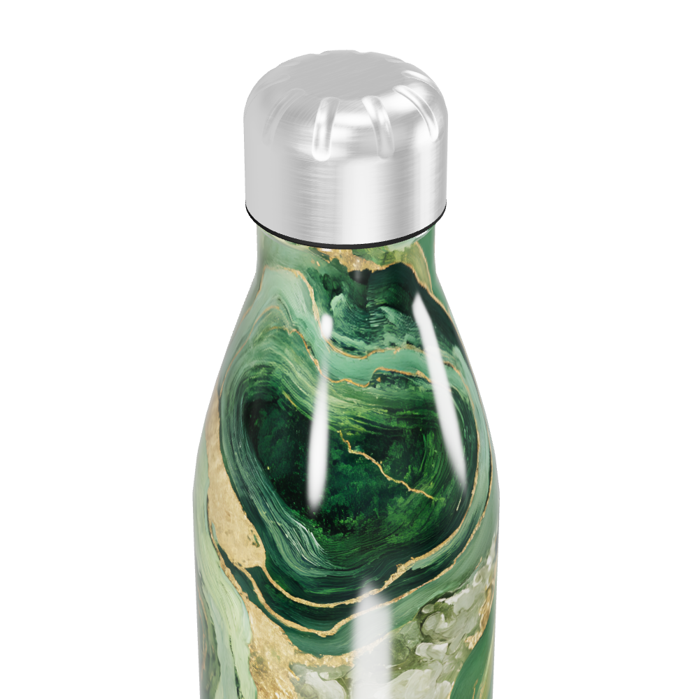 Garrafa Inox - Verde Marmorizada