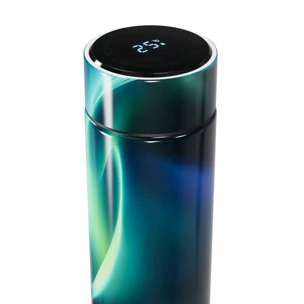 Garrafa Térmica Touch - Azul Degradê Inox