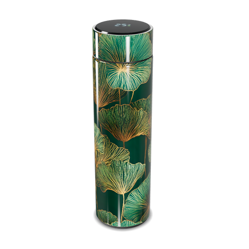 Garrafa Térmica Touch - Verde Floral Aço Inox