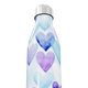 Garrafa Inox - Corações Azul e Roxo