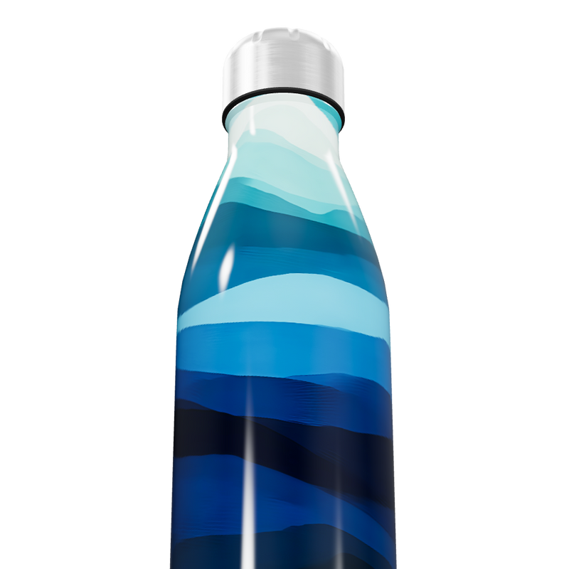 Garrafa Inox - Estampada Azul Gradiente