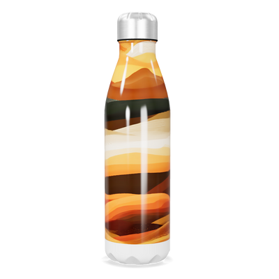 Garrafa Inox - Estampa Ondas Laranja