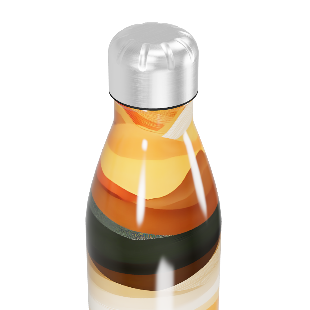 Garrafa Inox - Estampa Ondas Laranja