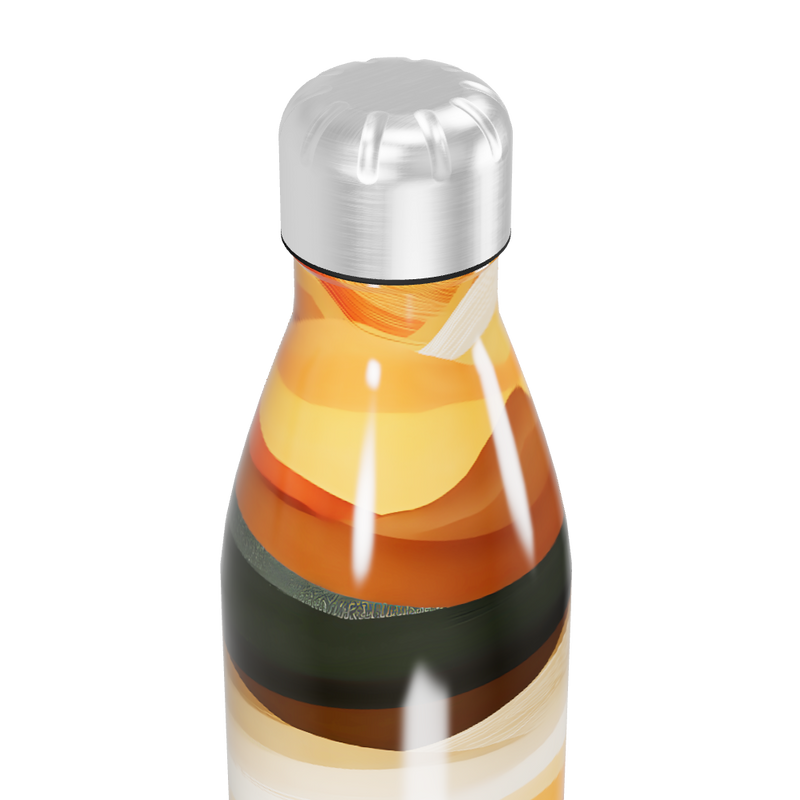 Garrafa Inox - Estampa Ondas Laranja