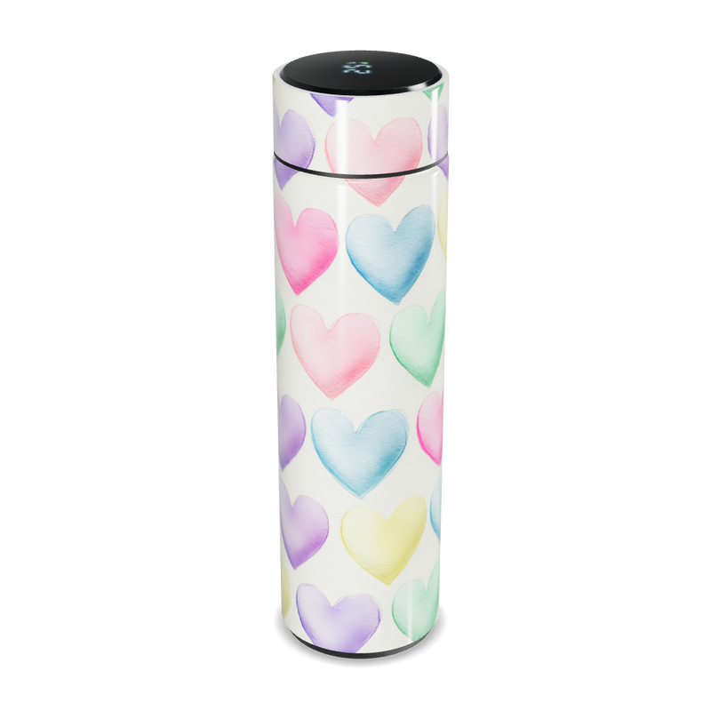 Garrafa Térmica Touch - Corações Coloridos