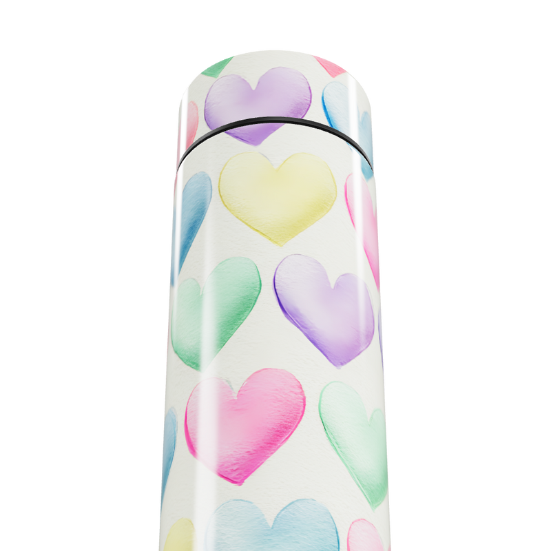 Garrafa Térmica Touch - Corações Coloridos