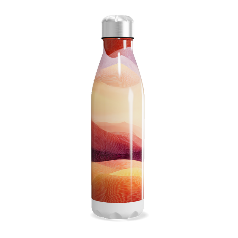 Garrafa Inox - Estampa Colorida Abstrata