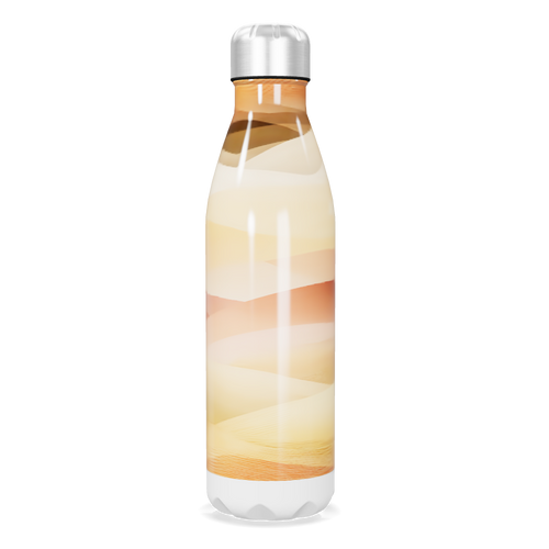 Garrafa Inox - Estampa Degradê Bege