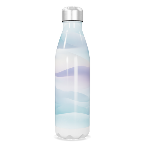 Garrafa Inox - Estampa Ondas Azul