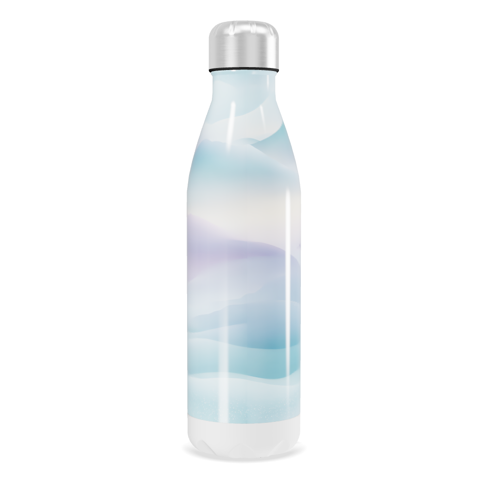 Garrafa Inox - Estampa Ondas Azul