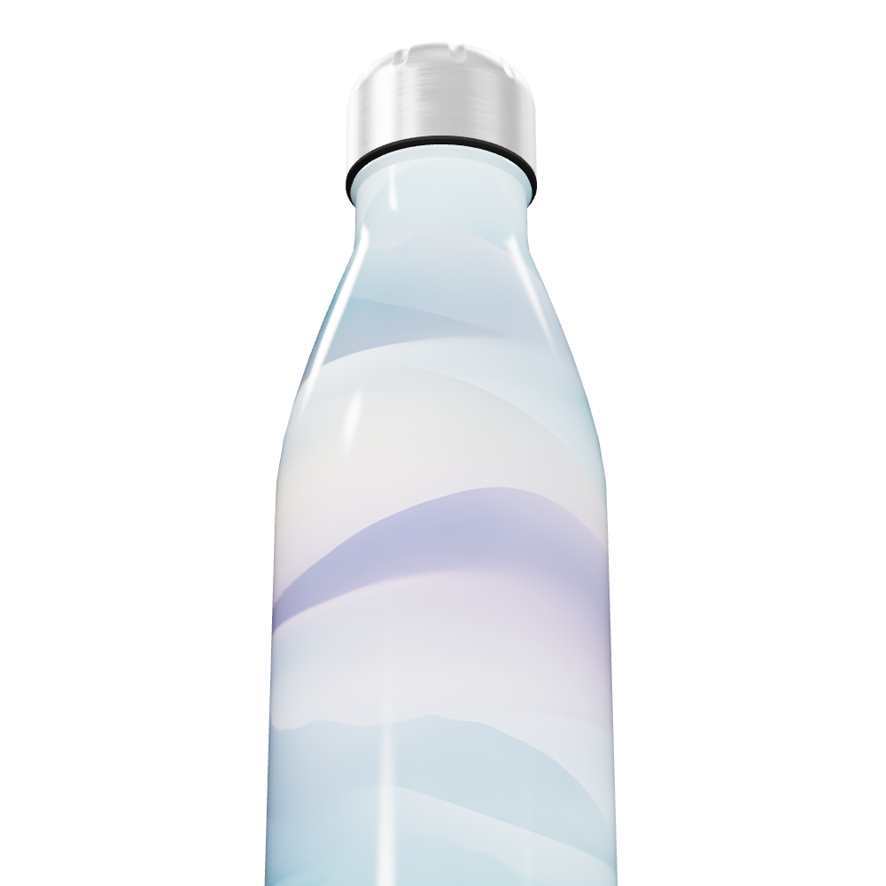 Garrafa Inox - Estampa Ondas Azul