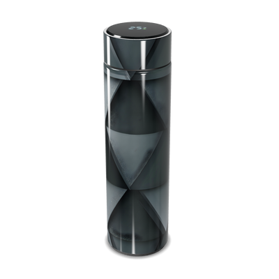 Garrafa Térmica Touch - Preta com Design Geométrico