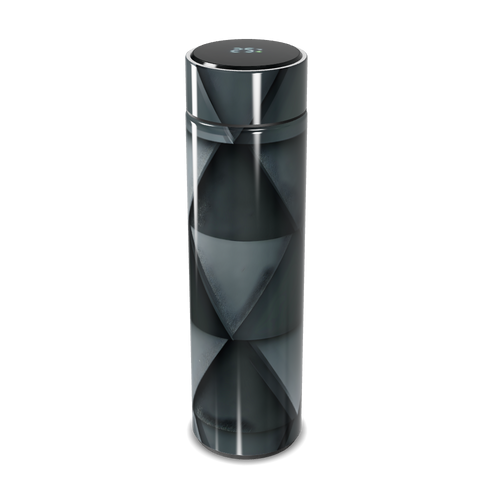 Garrafa Térmica Touch - Preta com Design Geométrico