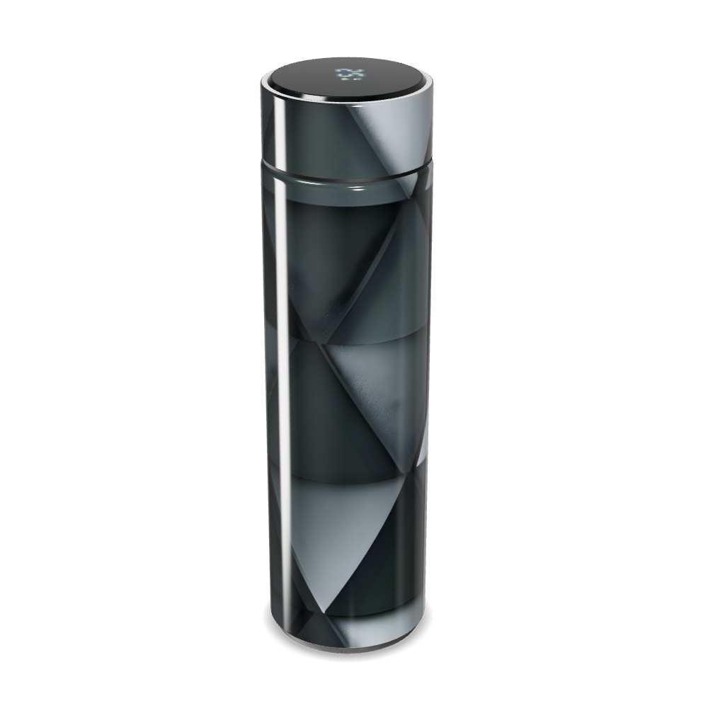 Garrafa Térmica Touch - Preta com Design Geométrico