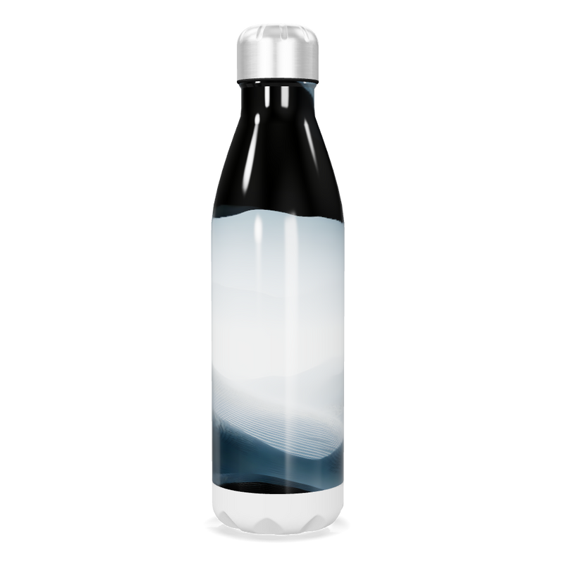 Garrafa Inox - Preto e Branco degrade