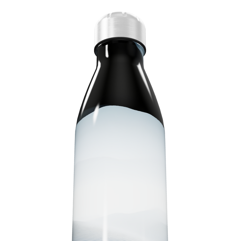 Garrafa Inox - Preto e Branco degrade