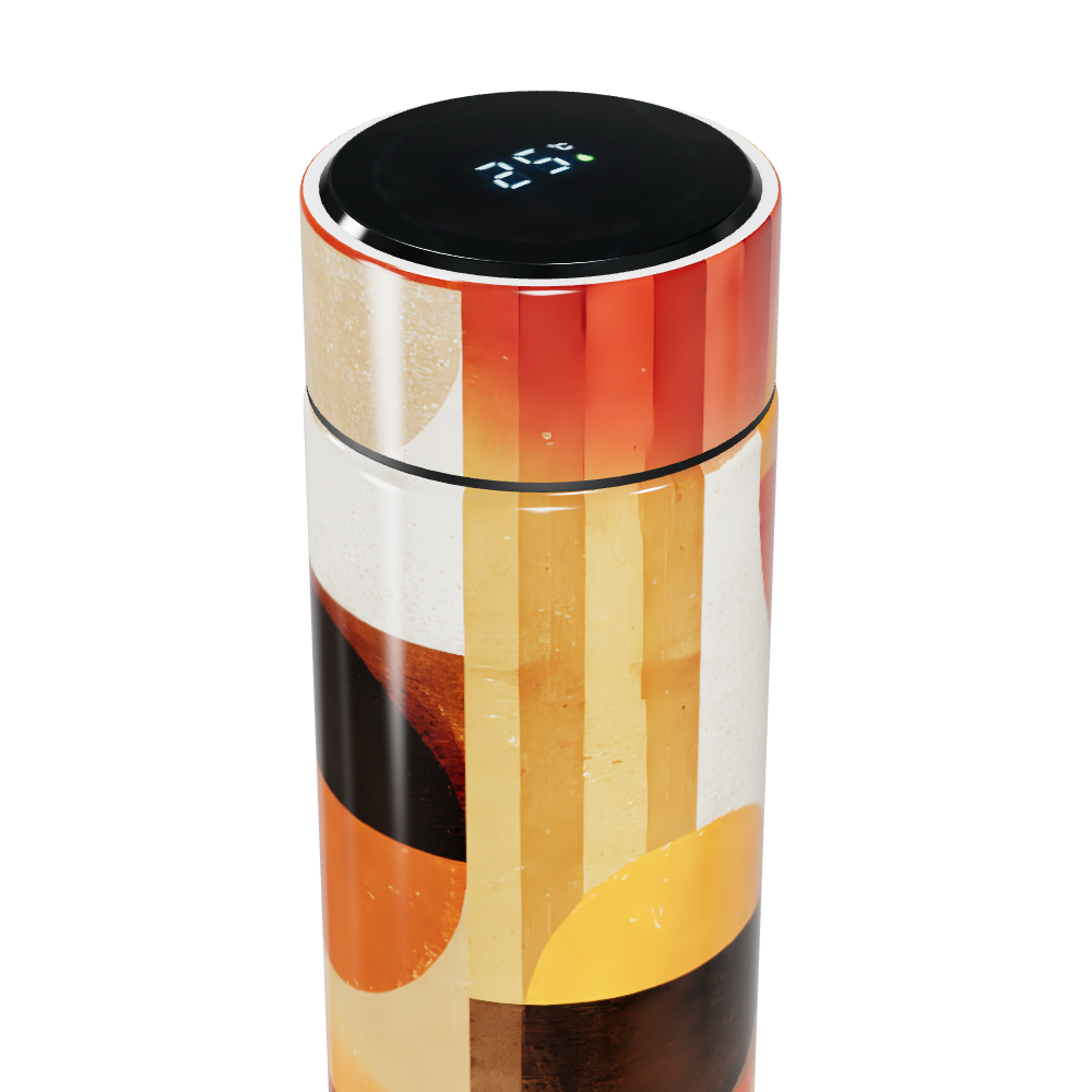 Garrafa Térmica Touch - Estampa Abstrata Colorida