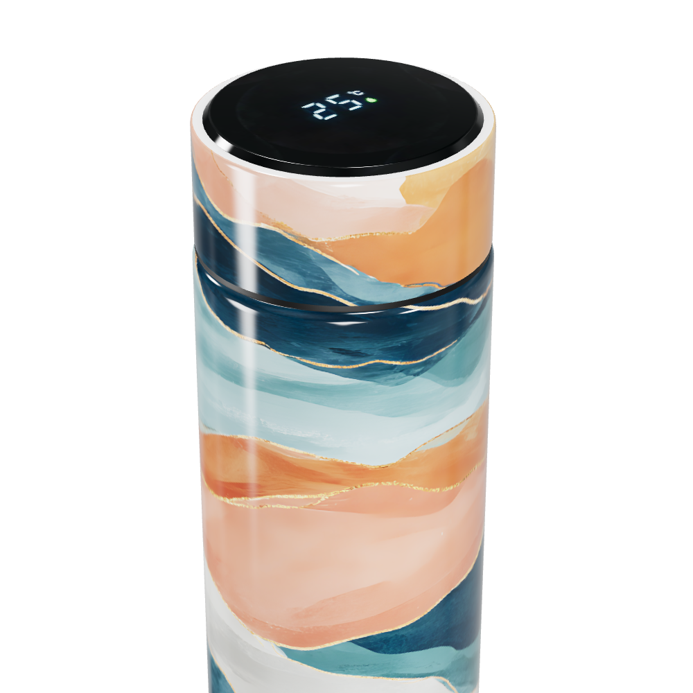 Garrafa Térmica Touch - Estampa Abstrata Colorida