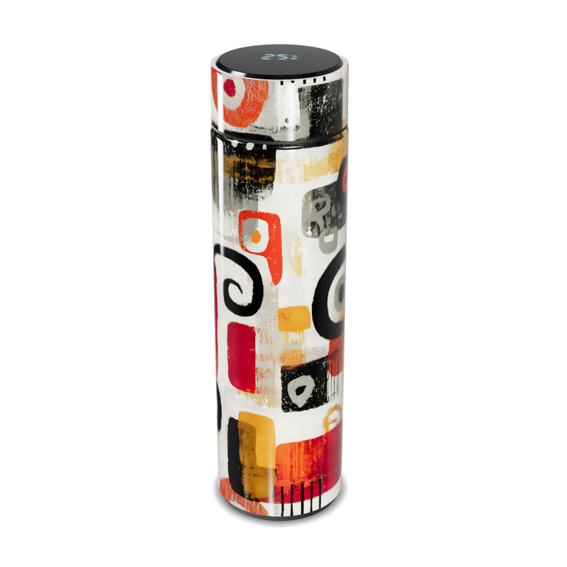 Garrafa Térmica Touch - Estampa Abstrata Colorida