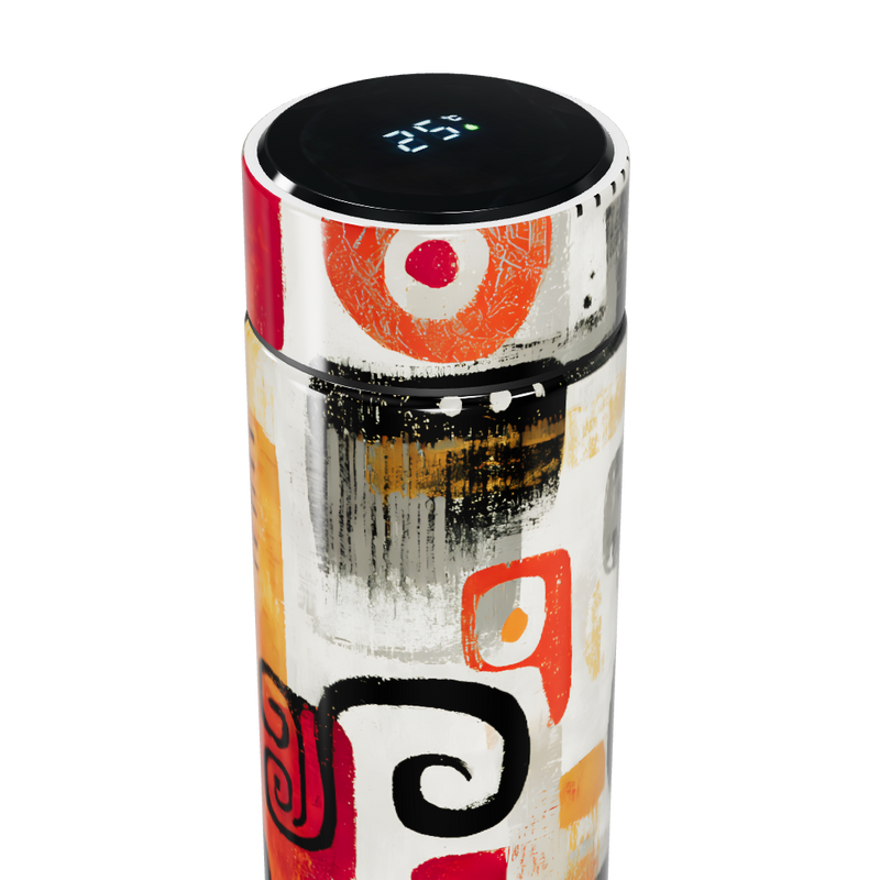 Garrafa Térmica Touch - Estampa Abstrata Colorida