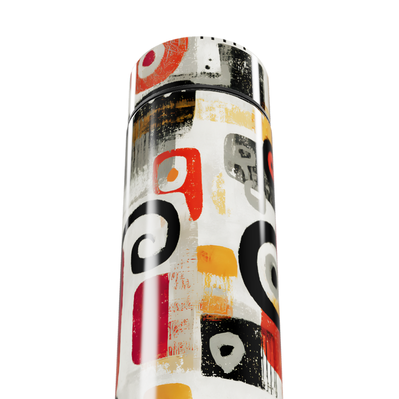 Garrafa Térmica Touch - Estampa Abstrata Colorida