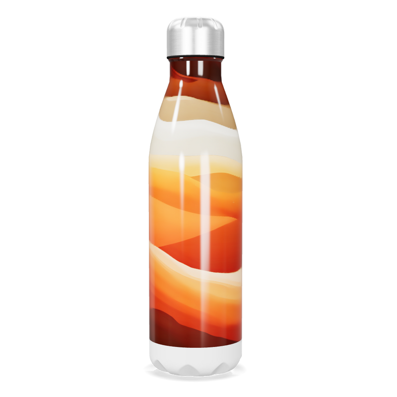 Garrafa Inox - Estampa Laranja e Branca