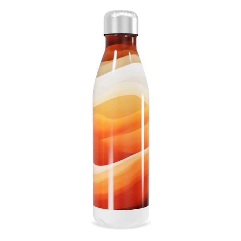 Garrafa Inox - Estampa Laranja e Branca