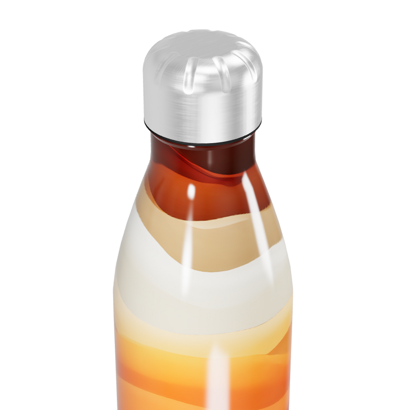 Garrafa Inox - Estampa Laranja e Branca