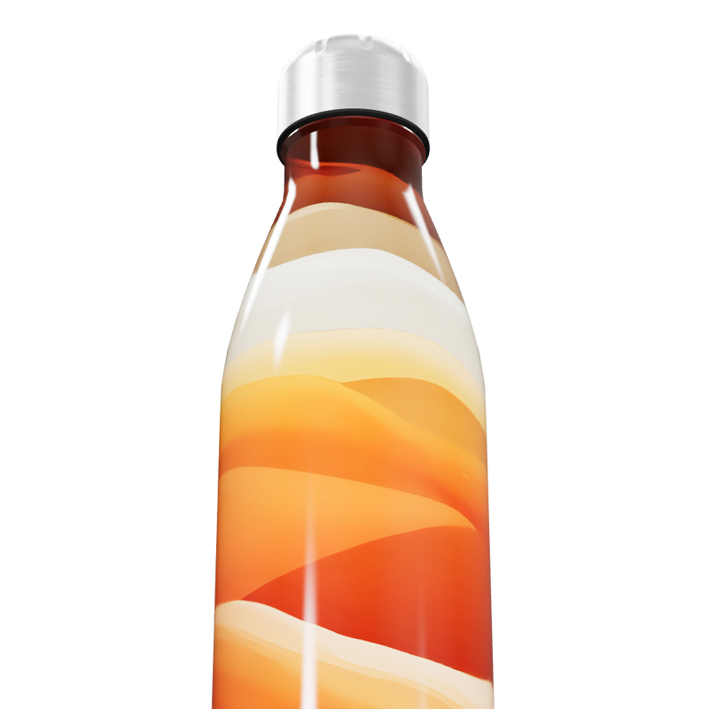 Garrafa Inox - Estampa Laranja e Branca