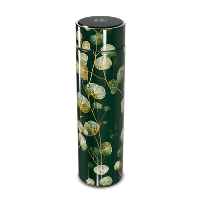Garrafa Térmica Touch - Verde Floral Aço Inox